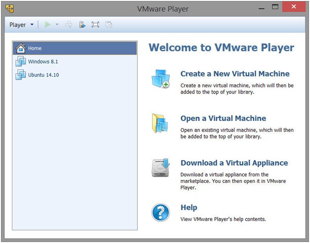 vmware player 8 screenshot