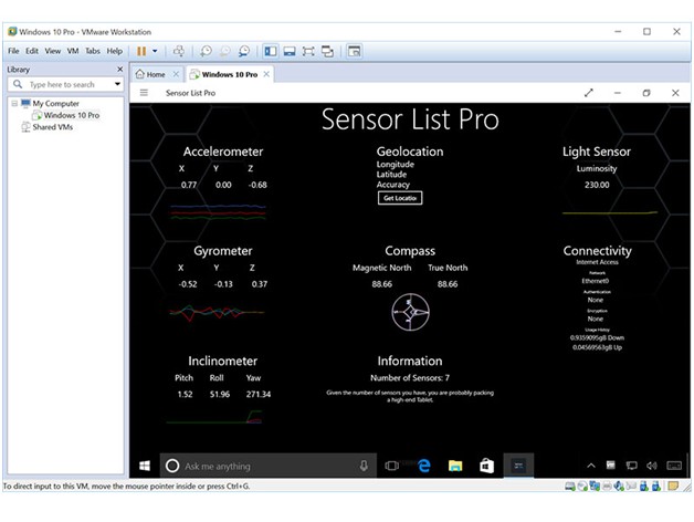 sensor list pro